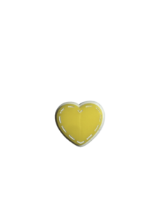 aplique acrílico coração amarelo cod-522