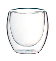 Jogo de copos de vidro parede dupla 240 ml 2pc na internet