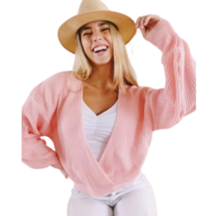Sweater Mujer Cruzado Corte Saquito Manga Globo Talle Único - Divas Club Jeans 