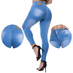 Jean Levanta Cola Push Up Súper Elastizado Calce Perfecto Talle 36 al 50 - Divas Club Jeans 