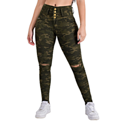 Jean Mujer Sexy Levanta Cola Calce Perfecto Camuflado - comprar online