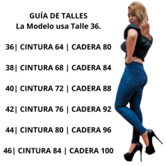 JEAN MUJER CLASICO DIVAS CLUB - GUIA DE TALLES CLASICOS