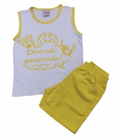 4010 - CONJUNTO REGATA COM SHORTS MAURICINHO AMARELO