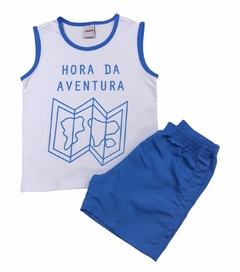 4010 - CONJUNTO REGATA COM SHORTS MAURICINHO AZUL