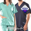 casaca de ambo classic unisex de arciel escote v manga corta