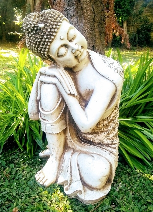 esquema agua Recuerdo Buda grande estatua de resina para jardin soñador dormido decoracion