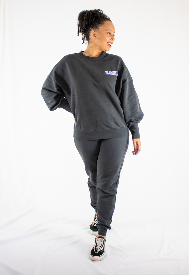 navy missguided slogan washed sweatshirt