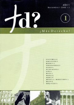 Revista Ciencias Jurídicas:¿Más Derecho? 1 Rúst.