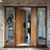 Puerta de entrada hoja y media + dos paños laterales - A medida - Cod F15 - Casa Gongora
