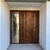 Puerta de entrada de 1 hoja + paño lateral de vidrio - A medida - Cod F153 - Casa Gongora