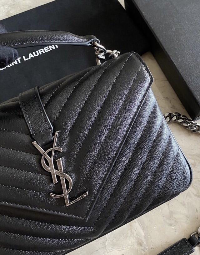 ysl college bolsa grey