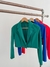 BLAZER CREP SASTRERO BOTON CROP - comprar online