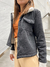 CHAQUETA PIEL C/ BOTONES (GRIS TOPO)