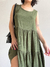 VESTIDO LINO SPANDEX CON VOLADO - tienda online