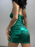 VESTIDO LAMINADO 1 HOMBRO C/ FRUNCE - GROUNGE MAYORISTA