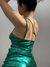 VESTIDO LAMINADO 1 HOMBRO C/ FRUNCE en internet