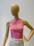 TOP MUSCULOSA CON CUELLO LAMINADO