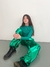 (TEENS) PANTALÓN PARACHUTE SIRÉ VERDE OSCURO BRILLOSO - comprar online