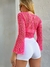 Imagen de SWEATER CALADO C/ FRUNCE MANGA OXFORD ATADO ADELANTE