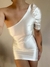 VESTIDO SATEN PRINCESA 1 HOMBRO en internet