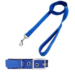 COLLAR DE NYLON C/CORREA - AZUL - L
