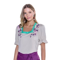 Blusa Viscolycra Bordada - 9188