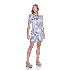 Blusa Estampa Localizada Bordada - 9306 - comprar online