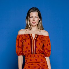 Blusa Retilínea Terracota - 3659