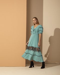 Vestido Laço e Rendas - 9234