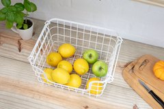 Cesta Aramada Empilhável Branca G - comprar online