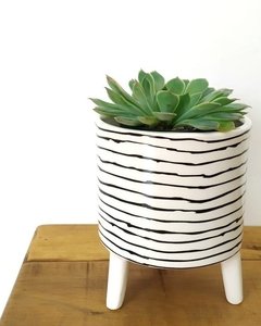 Vaso Cachepot Listras P&B