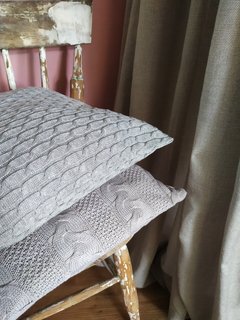 Capa de Almofada Tricot Cinza - comprar online
