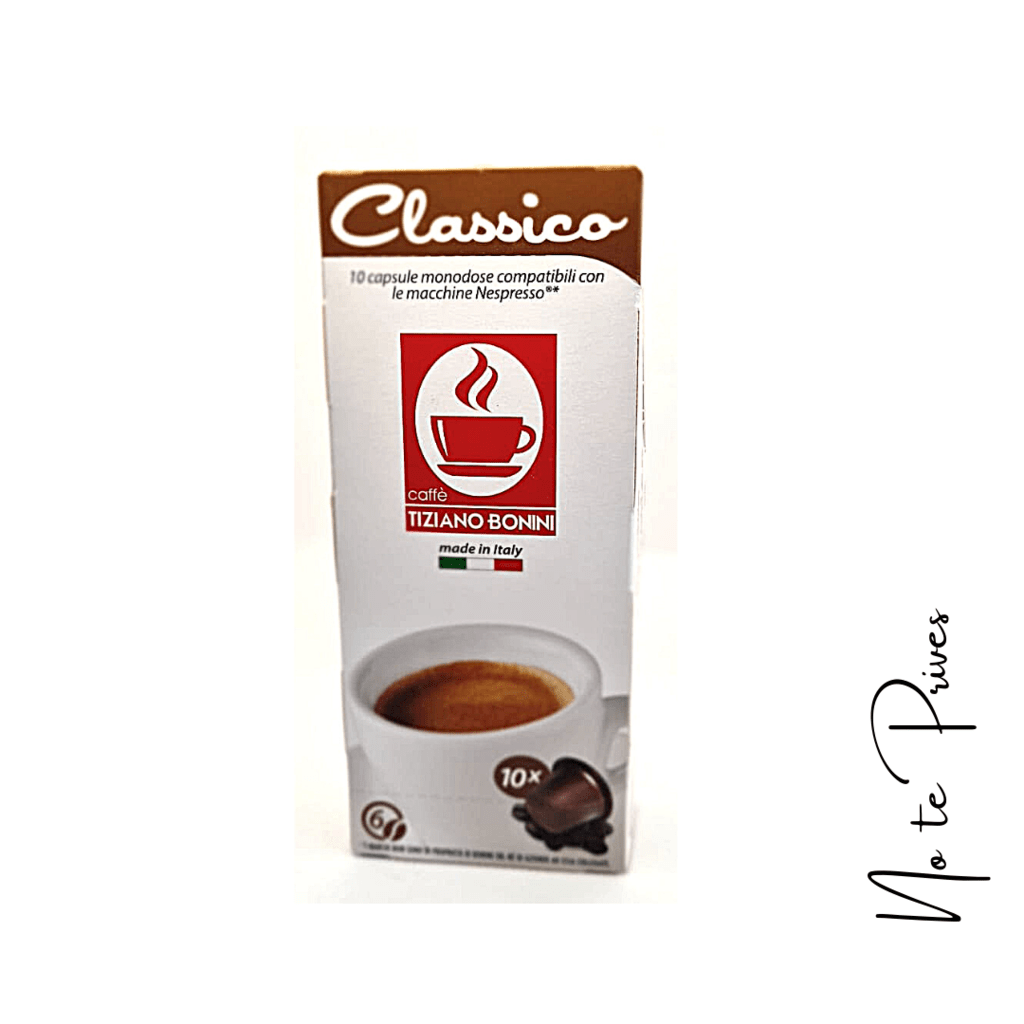 Cápsulas Café Tiziano Bonini Classico - Compatible Nespresso - Origen Italia