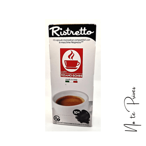 Cápsulas Café Tiziano Bonini Ristretto - Compatible Nespresso - Origen  Italia