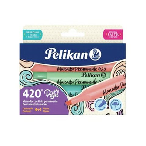 Marcadores Permanentes Pastel Pelikan 420 Pack X 5