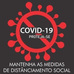 Adesivo STOP COVID - modelo 2 - CoralSign Comunicação Visual