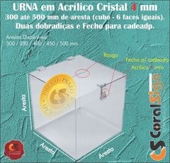 URNA Acrílico 4 mm FACES IGUAIS (cópia) - comprar online