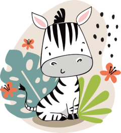 Faixa adesiva - Animais da Selva - Modelo Zebra