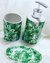 Jogo 3 peças para banheiro de cerâmica branca Folha de Bananeira Lyor - comprar online