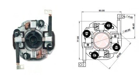 PORTA ESCOVA DO MOTOR DE PARTIDA 12V 28 MT UNIFAP - UF-1.133/4