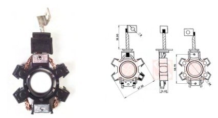 PORTA ESCOVA DO MOTOR DE PARTIDA 12V 28 MT UNIFAP - UF-1.133/4