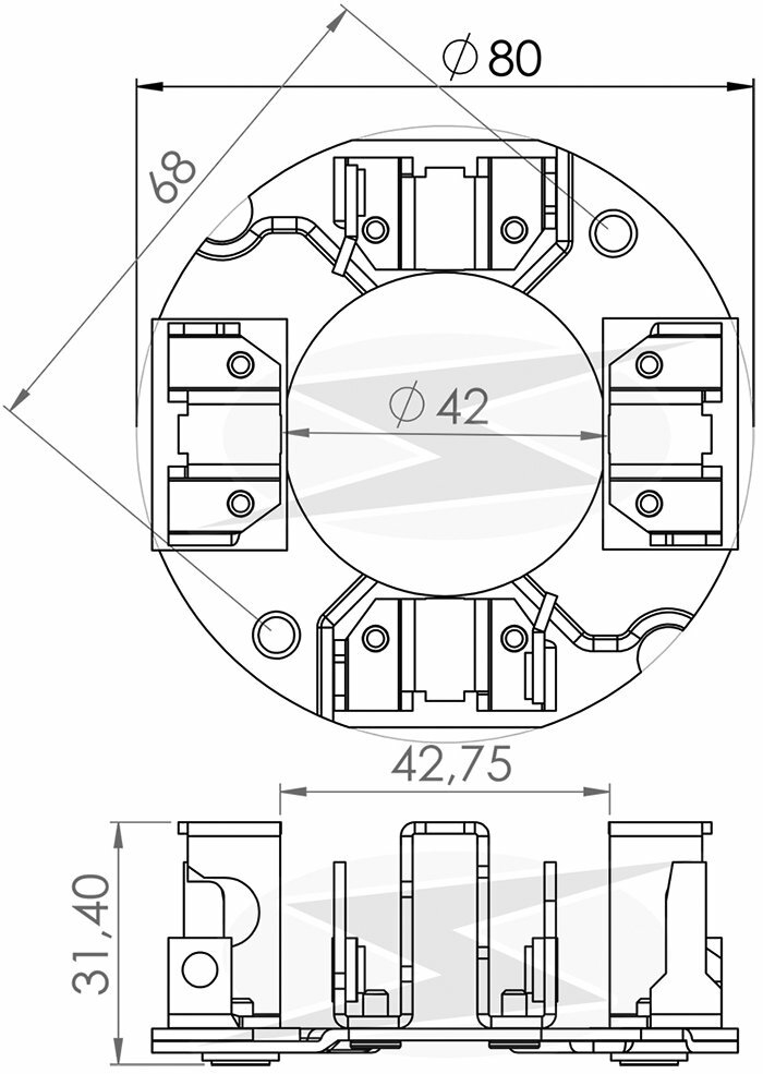 PORTA ESCOVA DO MOTOR DE PARTIDA 12V 28 MT UNIFAP - UF-1.133/4