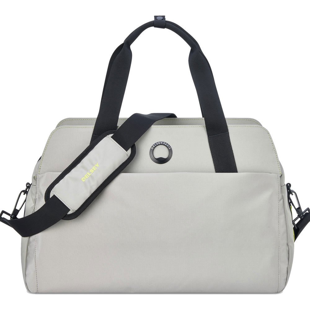 BOLSO DELSEY DE MANO EXPANDIBLE PORTANOTEBOOK 14 PULGADAS DAILYS GREEN  COLOR GRIS PLATA