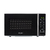 Microondas Whirlpool plata. Frente vidrio negro. 20lts