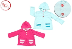 (Art.766) Campera Beba Reversible Rayas y Flores