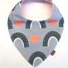 Babero corazon celeste