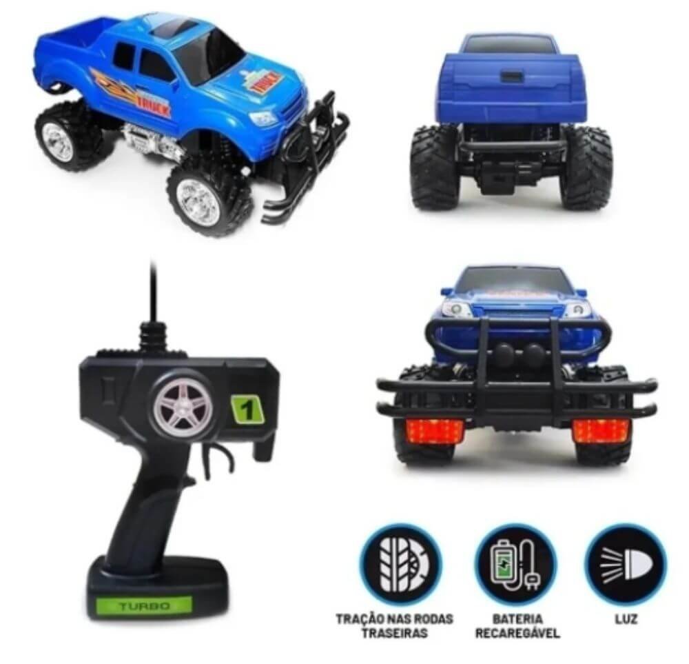 Carrinho De Controle Remoto Monster Truck Junior - Polibrinq - Ifcat  ToyStore