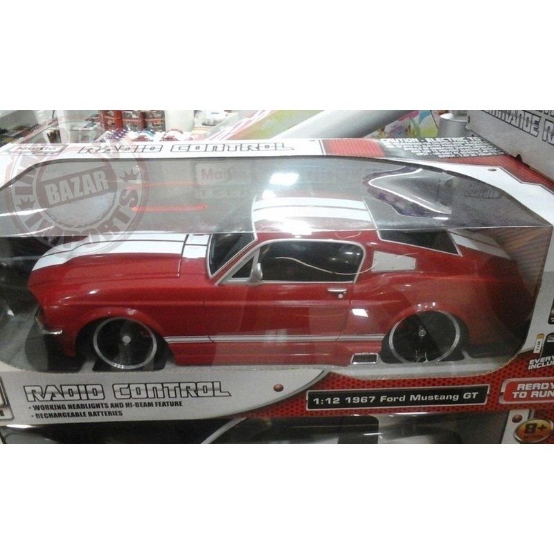 Carro Controle Remoto Mustang Gt 1967 Maisto 1:12 Bateria 6v - R$ 299,00