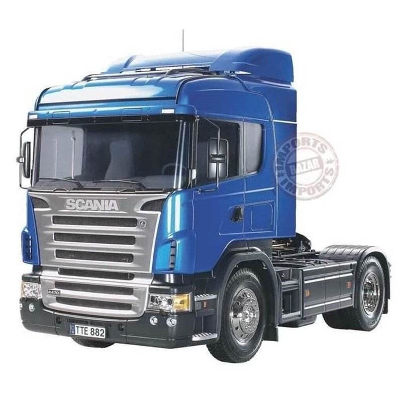 Caminhão de controle remoto Scania streamline e Scania Highline tamiya  caçamba e suspensão a ar 