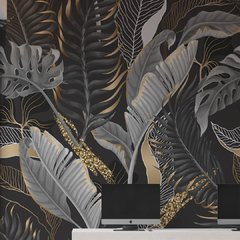 Silver leaves - Rollo. Vinilos decorativos